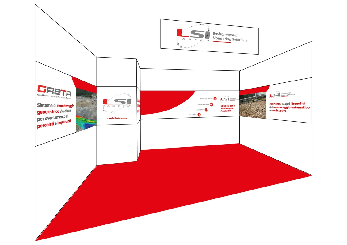 Il render dello stand di Ecomondo 2023, a Rimini