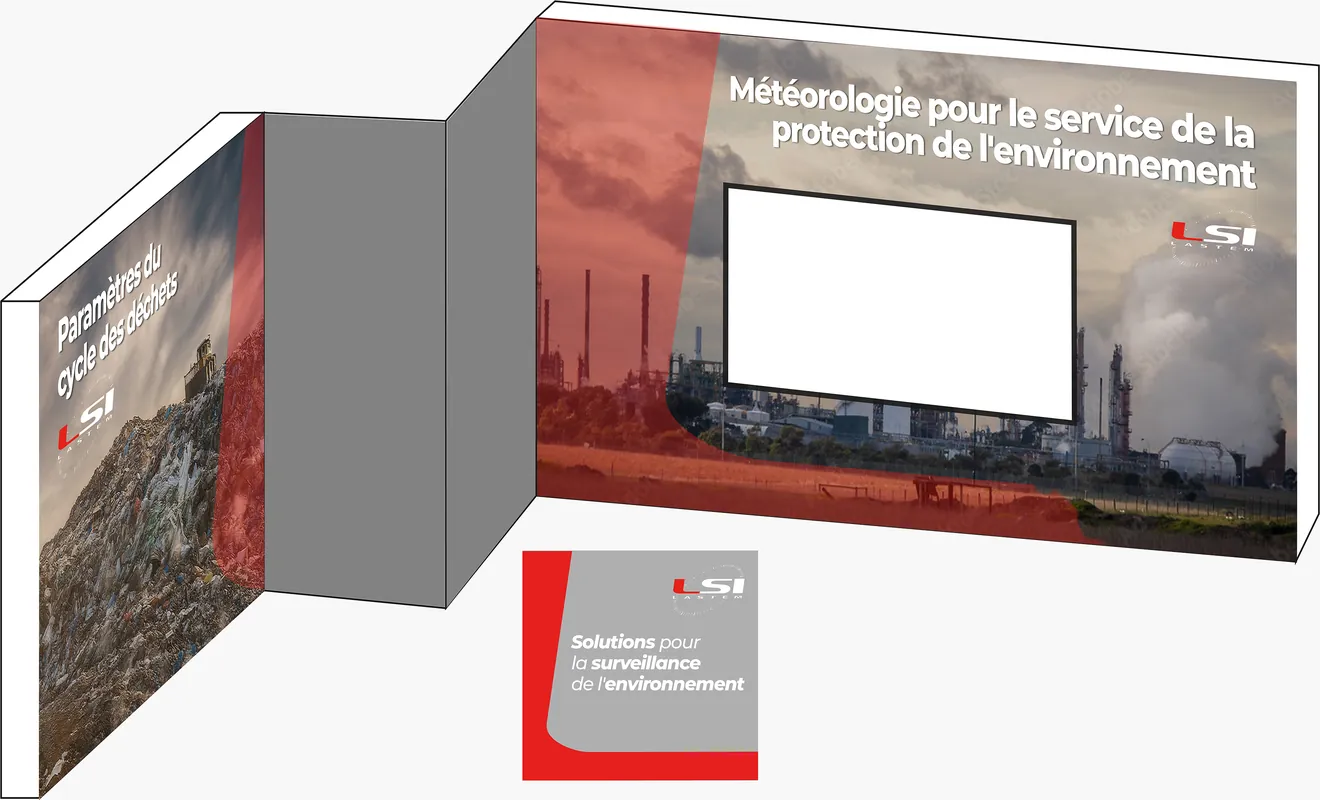 Il render dello stand di Pollutec 2025, in francese
