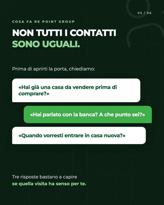 Una slide dei caroselli di RE POINT Group