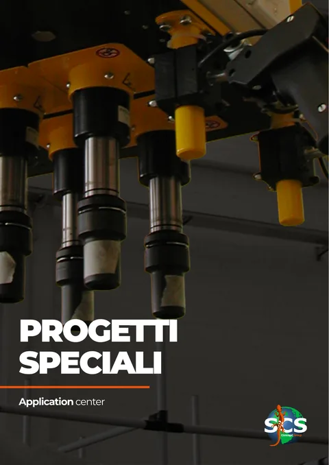 La copertina di una brochure prodotto di SCS Concept, 2026