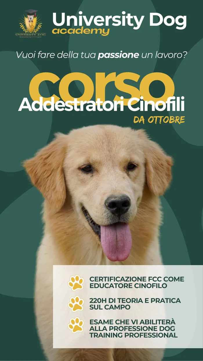 La storia del corso addestratori cinofili di University Dog Academy