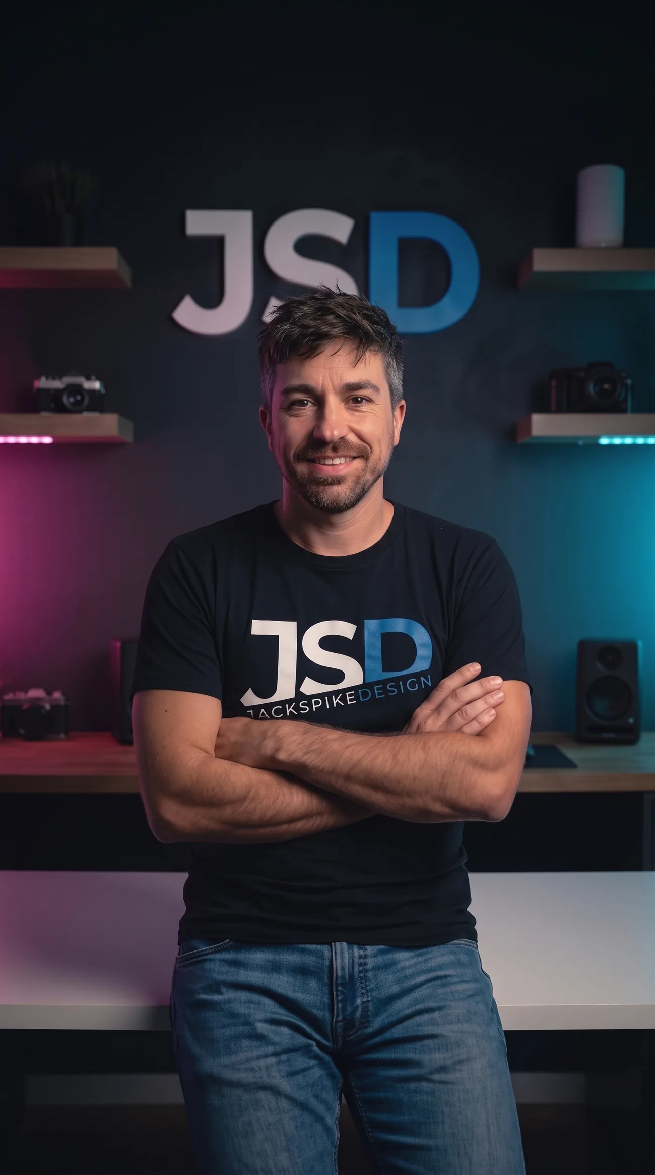 Stefano Bertoli nello studio di JackSpike Design